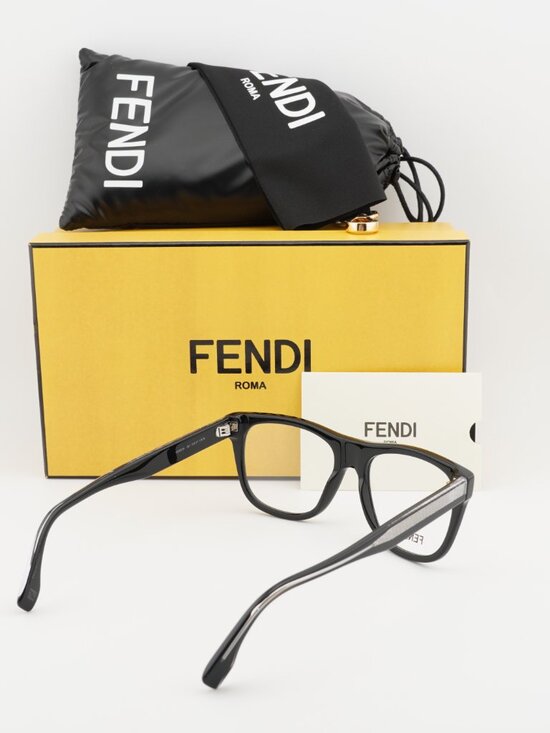 Fendi FE50070I 001 Square Eyeglasses 54mm - Black main image 4